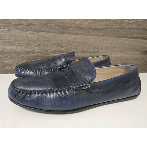 Donald J. Pliner Other - Donald J Pliner Mens Blue Leather Penny Loafers Size 13 Driving Shoes